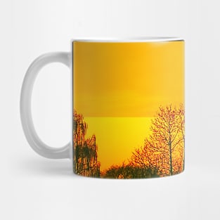 A Yellow Sunset Over The City Of Herning Mug